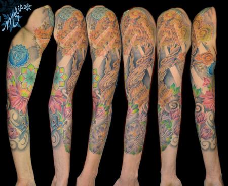 Tattoos - twisty tree kaleidoscope - 76923