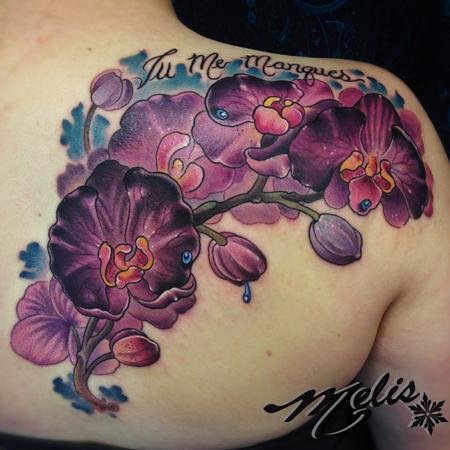 Tattoos - Purple Orchids - 94618