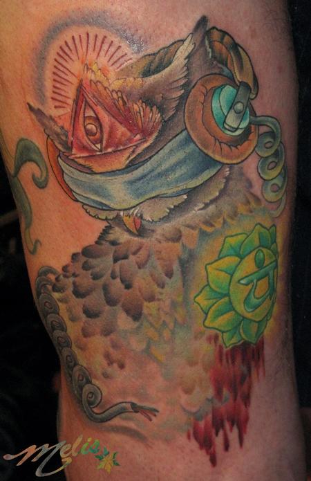 Tattoos - Owl, blindfolded and unplugged - 64780