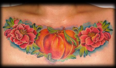Tattoos - Jessicas peaches and peach blossoms... - 59871