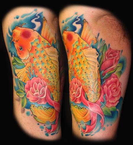  Fish on Melissa Fusco Koi Fish Breast Cancer Ribbon Rose Tattoo Web Jpg