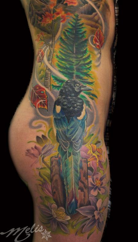 Tattoos - Magpie/cropped portion of larger piece - 91790