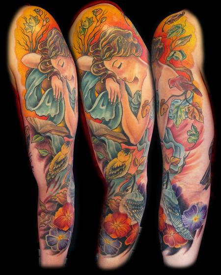 Tattoos - Mucha Inspired Piece - 56625