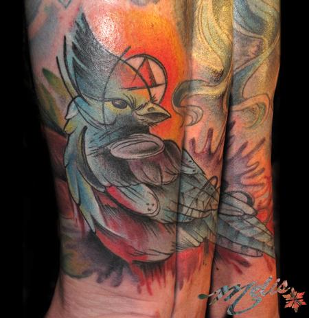 Tattoos - Steller Jay Sketchy style - 69603