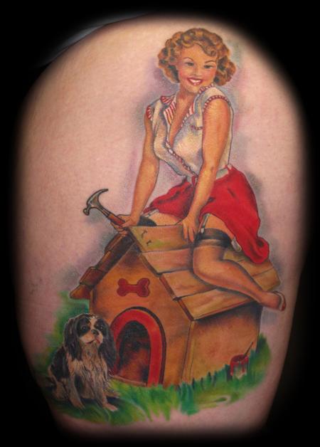 Tattoos - a twist to a Gil Elvgren Healed - 61912