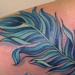 Fun BLue Feather Doodle Tattoo Thumbnail