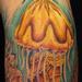 Compass Jellyfish Tattoo Design Thumbnail