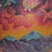 Tattoos - Astrological Nebula Sunset Mountain Scene - 63524