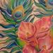 Tattoos - peacock feathers and calla lilies  - 59874