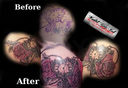 Tattoos - Heart Clock Cover Up - 131892