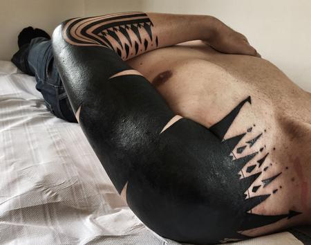 Tattoos - Blackwork Patterned Sleeve - 115368