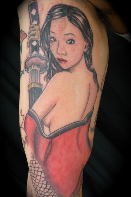 Samurai+girl+tattoo