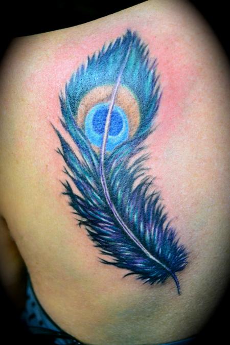Peacock Feather by Ryan El Dugi Lewis: TattooNOW :