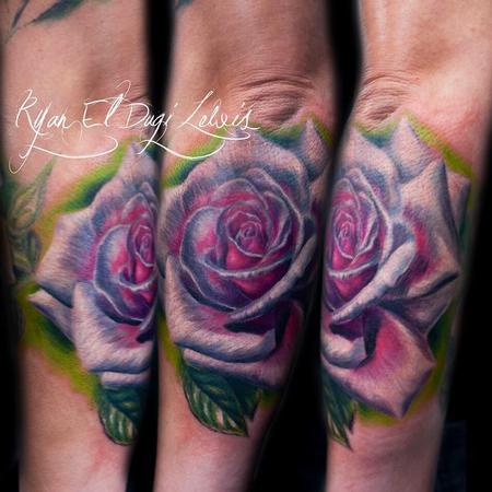 Tattoos - White pink rose tattoo - 97987