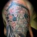 Tattoos - Japanese Building and Swirling Wind, Samurai - 55738