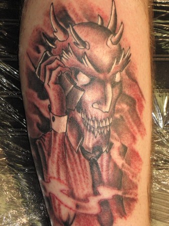 Tattoos - Pete Ballesty - White Devil in Black and Gray