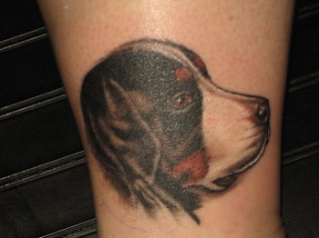Tattoos - Pete Ballesty - Color Dog Portrait
