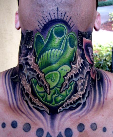 glowing chronic heart Tattoo Design Thumbnail