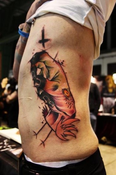 Tattoos - Flamingo Hand Tattoo - 52486