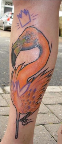 Tattoos - Custom Flamingo Tattoo - 52487
