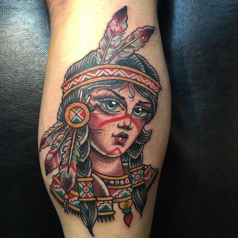 Tattoo Online India | chica india tradicional by delfoco tattoonow Tattoo Online India | chica india tradicional by delfoco tattoonow