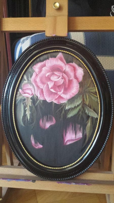 Tattoos - Oil Painting of a Rose Withering - 125760