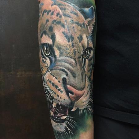 Tattoos - Realistic Clouded Leopard in Color - 125560