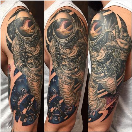 Realistic Interstellar Tattoo in Color Design Thumbnail