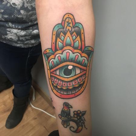 Tattoos - Mano de Fátima a Color - 126593