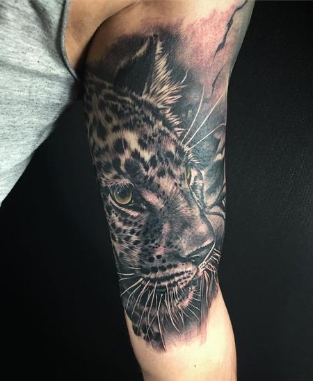 Tattoos - Leopard Black and grey - 132467