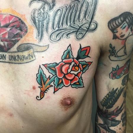 Tattoos - Rosa tradi - 133220