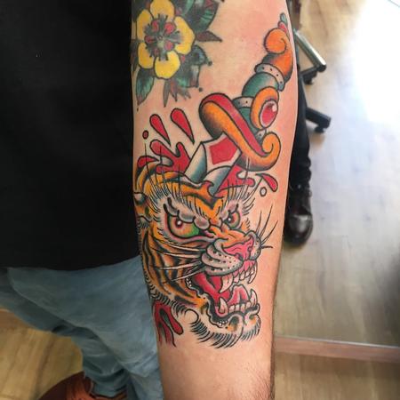 Tattoos - Tiger and dagger tradi - 133443