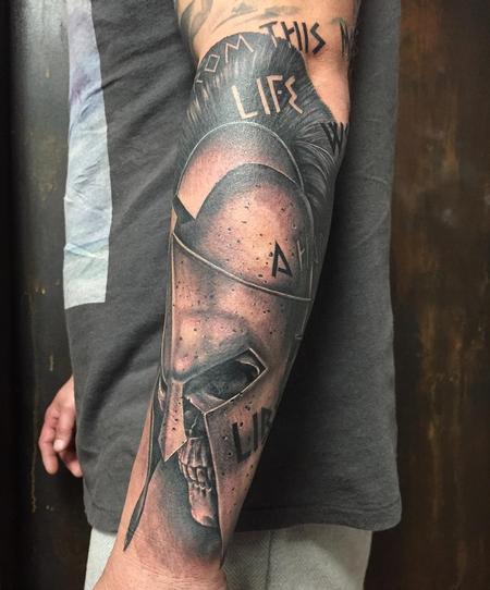 Tattoos - Spartan helmet/skull - 133464