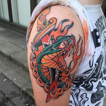 Tattoos - Snake and dagger - 133757