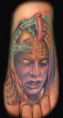 Tattoos - BioMech Face - 22328