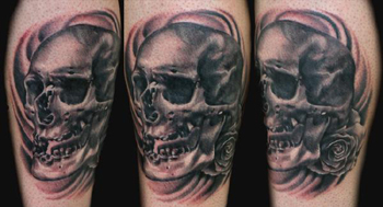 Tattoos - Busted Skull - 22332
