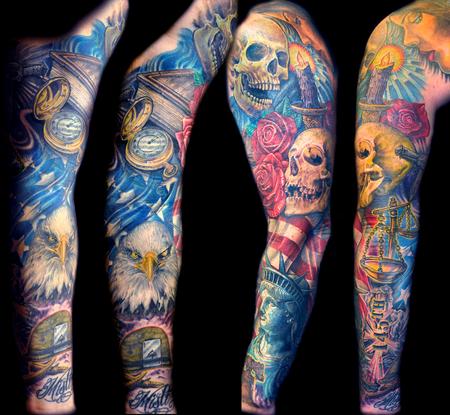 patriotic sleeve tattoodenenasvalencia patriotic sleeve tattoodenenasvalencia