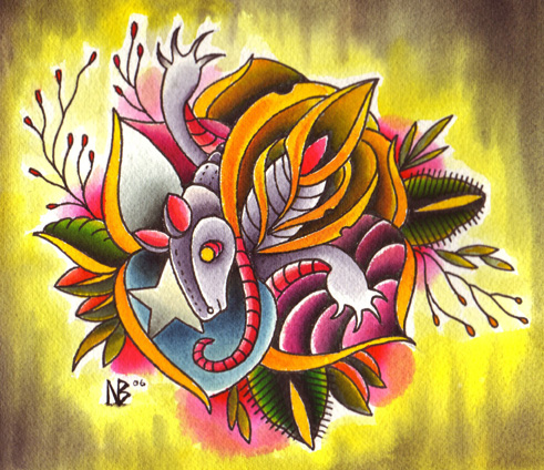 figurehead tattoo original art illustrations color armadillo figurehead tattoo original art illustrations color armadillo