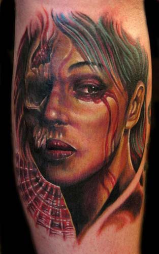 Creepy Girl Tattoo