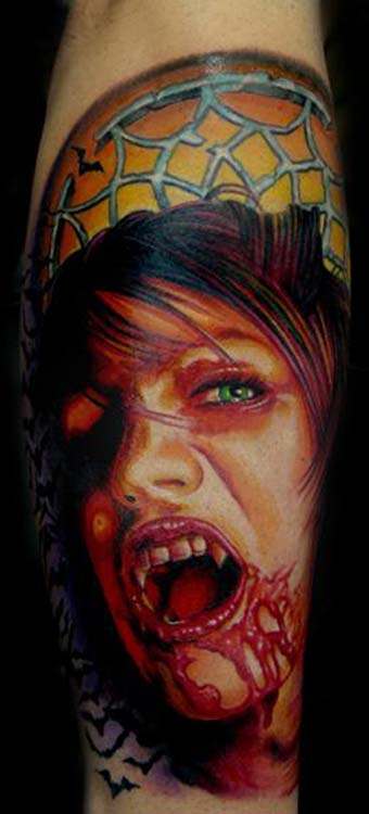 Venetian Tattoo Gathering : Tattoos : Evil : Vampire girl