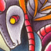color armadillo rose morph watercolor paintin Original Art Design Thumbnail
