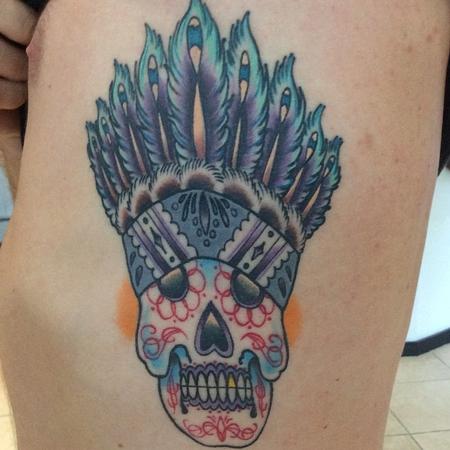 Day Of The Dead Skull Tattoo