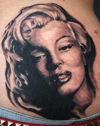 Comments Marilyn Monroe black and gray portrait tattoo