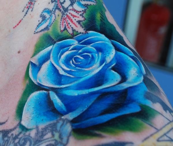 Rose Neck Tattoo