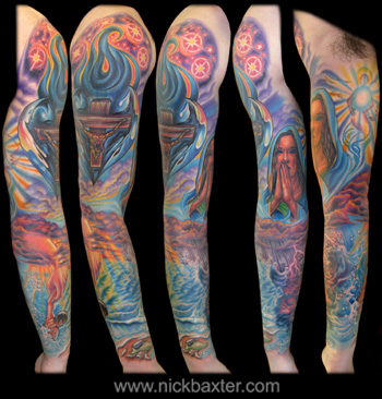 Tattoos - Religious Sleeve - 12421