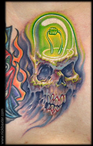 Tattoos - Lightbulb Skull - 32087