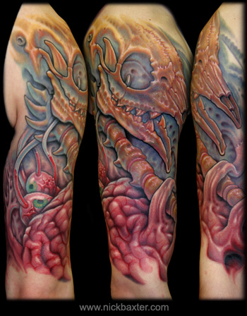 Looking for unique BioOrganic tattoos Tattoos Bio Skullscape