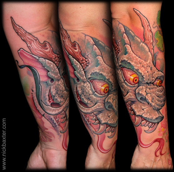 Venetian Tattoo Gathering : Tattoos : Color : Stone Dragon