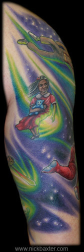 Nick Baxter - Shooting Stars Half sleeve (Back)