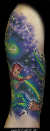 Tattoos - Shooting Stars Half sleeve (Front) - 6852